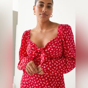 & Other Stories floral long sleeve dress